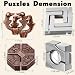 Wettarn 9 Pcs Metal Brain Teaser Puzzles Teaser 3D Steel Puzzle for Adults Unlock Interlocking Games IQ Education Disentanglement Smart Logic Test Toys for Adults Mind Challenge(Diverting Style)