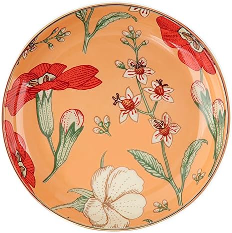 Goporcelain Jewelry Ring Dish Tray Boho Ceramic Decorative Trinket Dish Organizer for Rings Earrings Necklaces Bracelet Watch Keys Plate Small Round Ring Holder Gift for Women Engagement