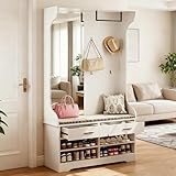 FOERPL Ensemble de meubles de couloir avec banc et armoire à chaussures, set de meubles d...