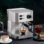 QJRGUY CUNTO TEmkin Household Espresso Maker Semi Automatic Pump Type Machine Manual Fancy Coffee (50Hz) 1050W 20Bar Pressure Stainless Steel - Image 5