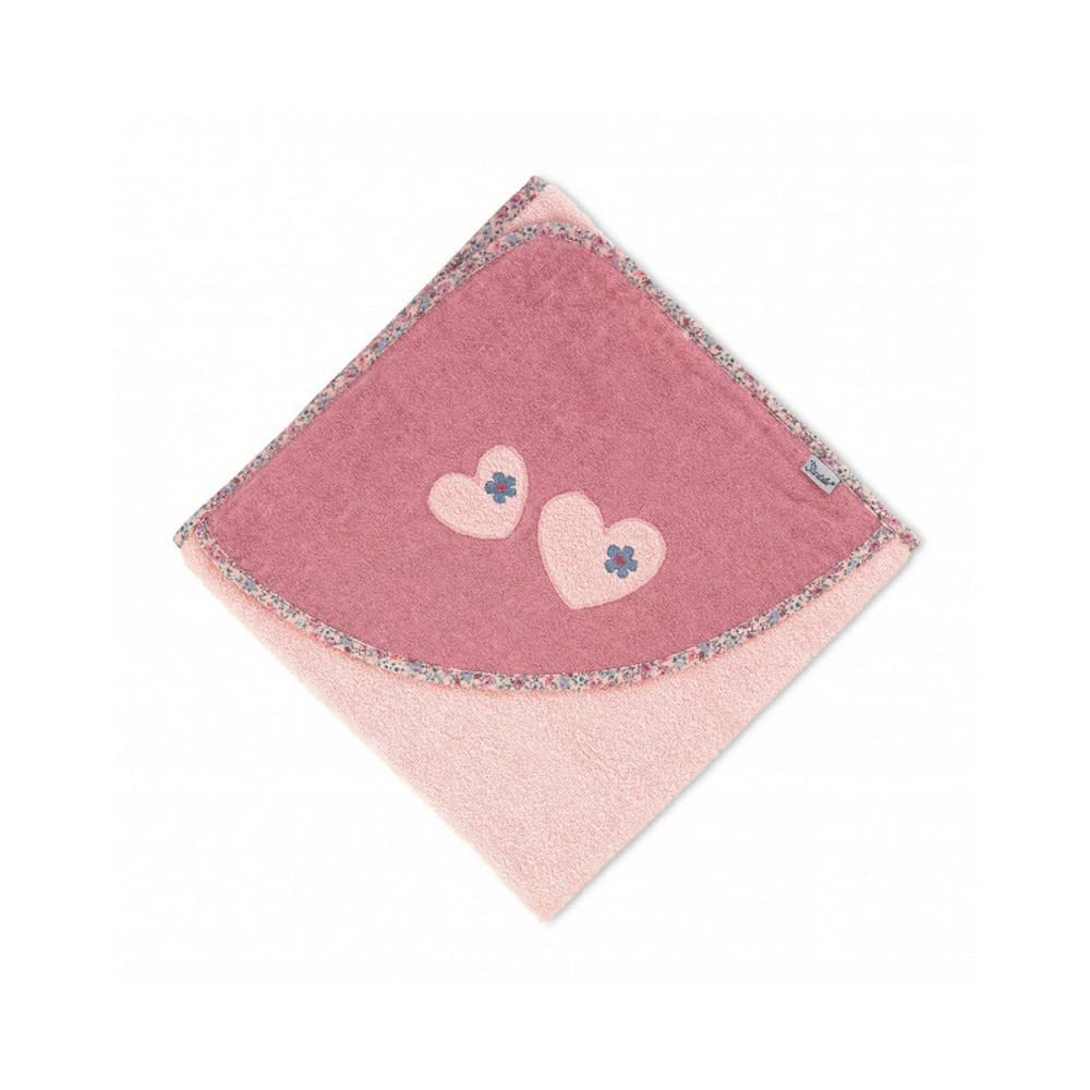 Sterntaler Kapuzenbadetuch Maus Mabel, Alter: ab 0 Monate, 100 x 100 cm, Zartrosa