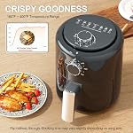 Compact Air Fryer Small 2QT, 4-in-1 Small Mini Airfryer, Bake, Roast, Reheat, 98% Less Oil, Adjustable Temperature Control w/ 60min Timer, Quiet, Nonstick & Dishwasher Safe Basket, BPA-Free, Black