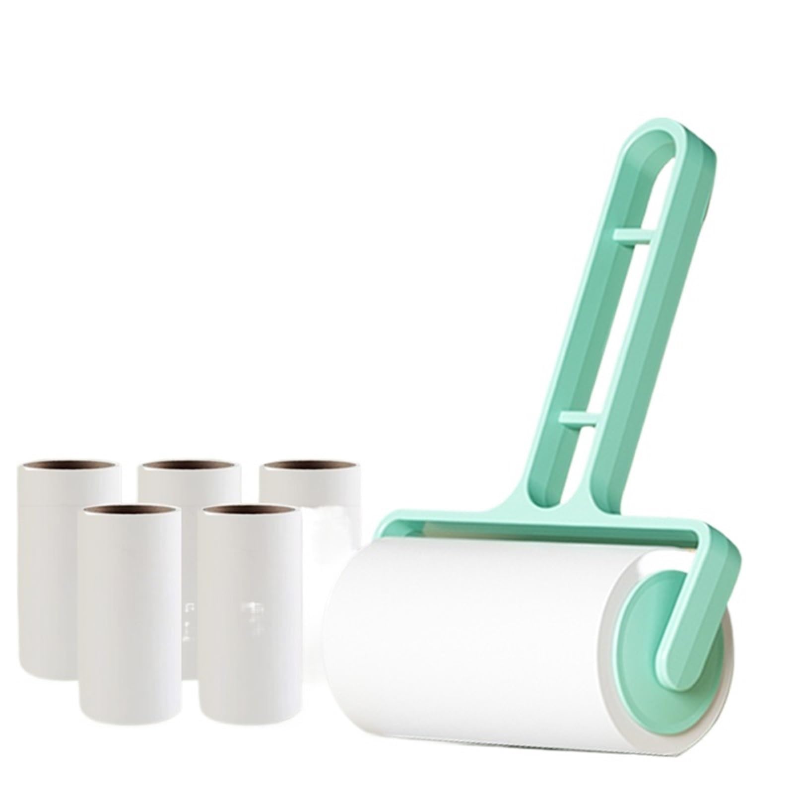 Lint Roller Reusable Lint Remover For Clothes Pellet Cat Hair Washable Sticky Roller Sofa Pet(1 roller-5 refills)