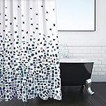 ANSIO Shower Curtain for Bathroom - Mould and Mildew Resistant - Mosaic Blue, 180 x 180 cm (71 x 71 Inch) | Water Repellent Fabric | 100% Polyester