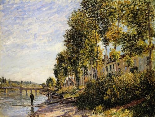 Impresión en lienzo de Alfred Sisley Mattina di sole cuadro decorativo de pared 60x90cm