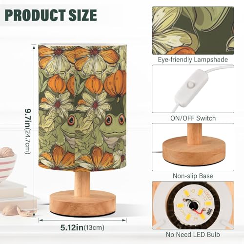 Lámpara de mesa de noche multicolor con diseño retro miniatura 3