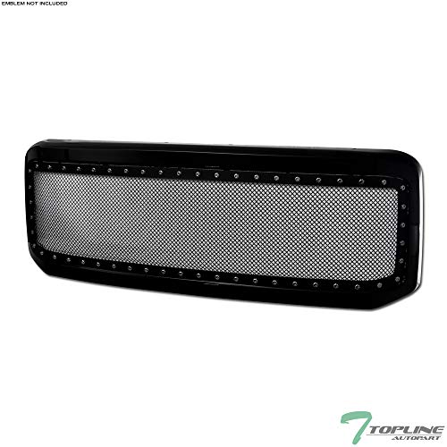 TLAPS Glossy Black RVT Rivet Bolt Steel Mesh Front Hood Bumper Grill Grille For 05-07 Ford F250 F350 F450 F550 Superduty   2005 Excursion