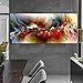 Produktbild Gerahmte moderne dekorierte Kunst Leinwand orange abstraktes Ölgemälde Wohnzimmer Wandbilder Poster und gedruckte Bilder 55 x 110 cm (22 x 43 Zoll)   mit Rahmen