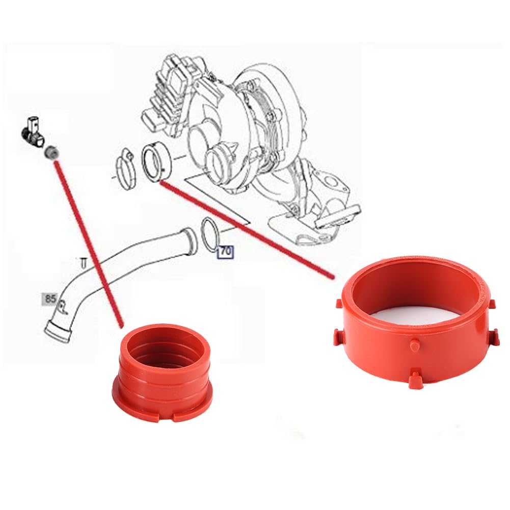 Guarnizione Aspirazione Turbo, Guarnizione Sfiato Motore Auto Guarnizione Aspirazione Aria in Gomma OEM - 6420940580 Adatta Per W164 W211 W251 W221