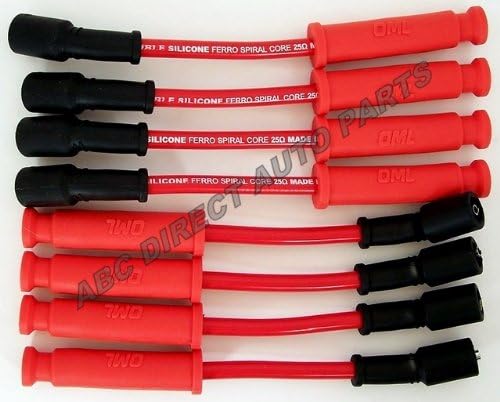 CTS V Corvette Z06 Camaro GTO Firebird Escalade Avalanche Silverado Tahoe Suburban Sierra Yukon H2 Trans Am 98-08 10mm High Performance Red Spark Plug Wire Set 48314 98-08