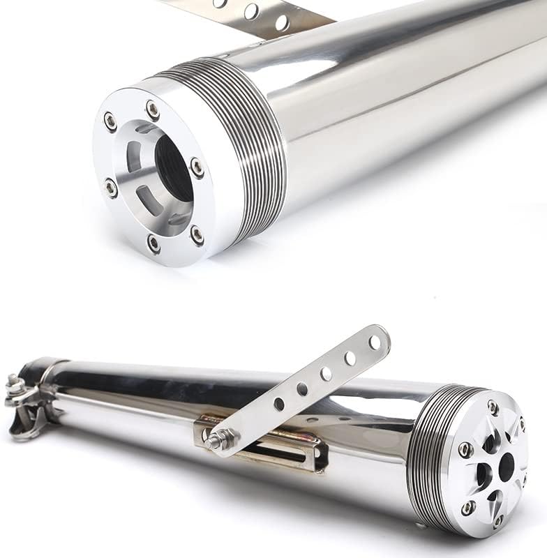 バイク フィッシュテール マフラー 右用2本 SR400 W400 シャドウ 楽天