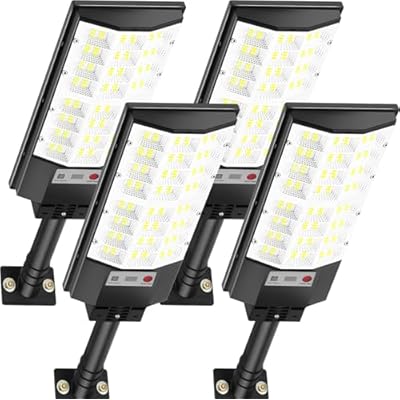 Atoechie 4 Pack Solar Street Lights, Outdoor Fl...