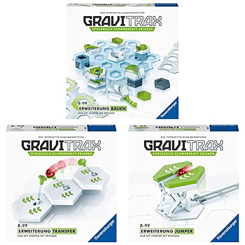 Ravensburger GraviTrax - Bundle aus den Erweiterungen Jumper, Transfer und Bauen
