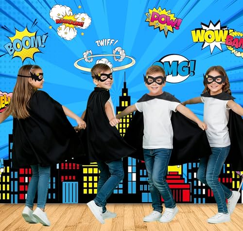 Image of D.Q.Z Superhero-Capes for Kids 20 Sets Children-Superhero Capes and Masks for Super Hero Toys Birthday Party Dress Up Costume