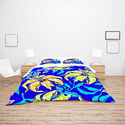 Housse de couette bleu ultra douce et durable en polyester pour lit double