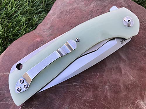 Tactical Gearz G10 Pocket Knife! Tg Deimos! G10 Handle! Razor Sharp D2 Steel Blade! Ball Bearing Pivot System! Includes Sheath! (Ice) #TOP5