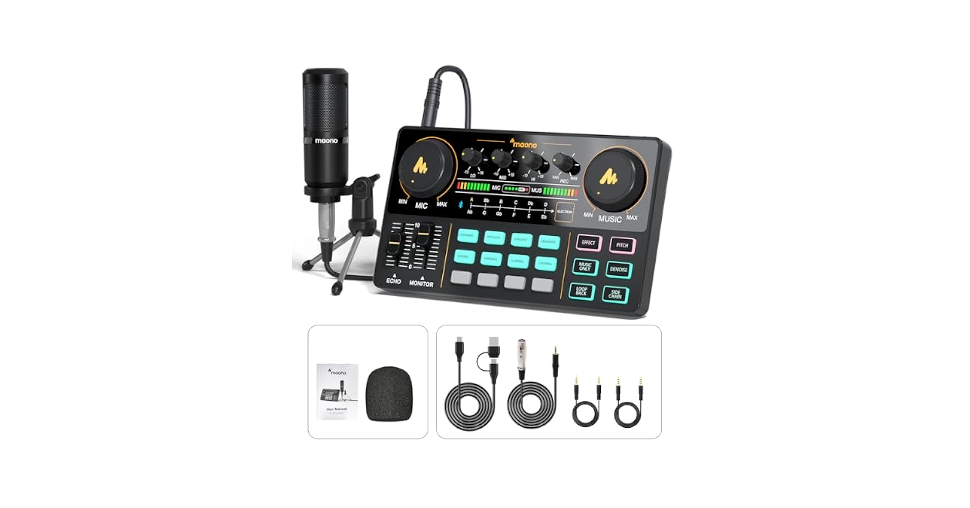 maonoCASTER LITE AU-AM200 おまけスタンド付 Amazon.com: MAONO MaonoCaster Lite AU-AM200-S1 All-in-One