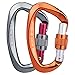2pcs Mousquetons Escalade [25KN] Certifié CE Mousqueton Aluminium avec Bouchon à Vis, Forme de D, Idéal pour Alpinisme, Randonné,Le Sauvetage, Camping et Pêche