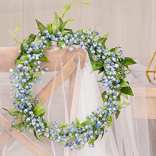 Olrla Blue Artificial Baby Breath Flowers 10pcs for for Wedding Decor - image 5
