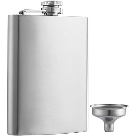 YWQ Solid Flasks Stainless Steel Flask & Funnel Set, 8 oz
