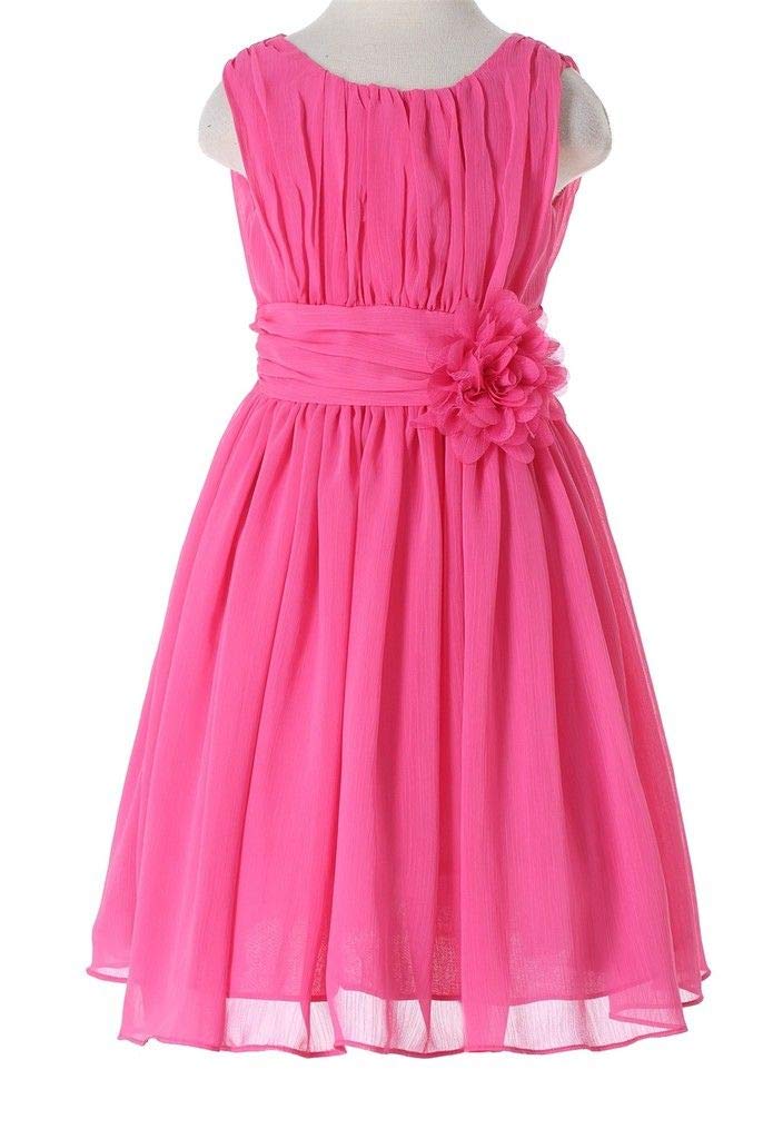 HAPPY ROSE Vestido de Dama de Honor para Niña Vestido Largo de Flores para Niña