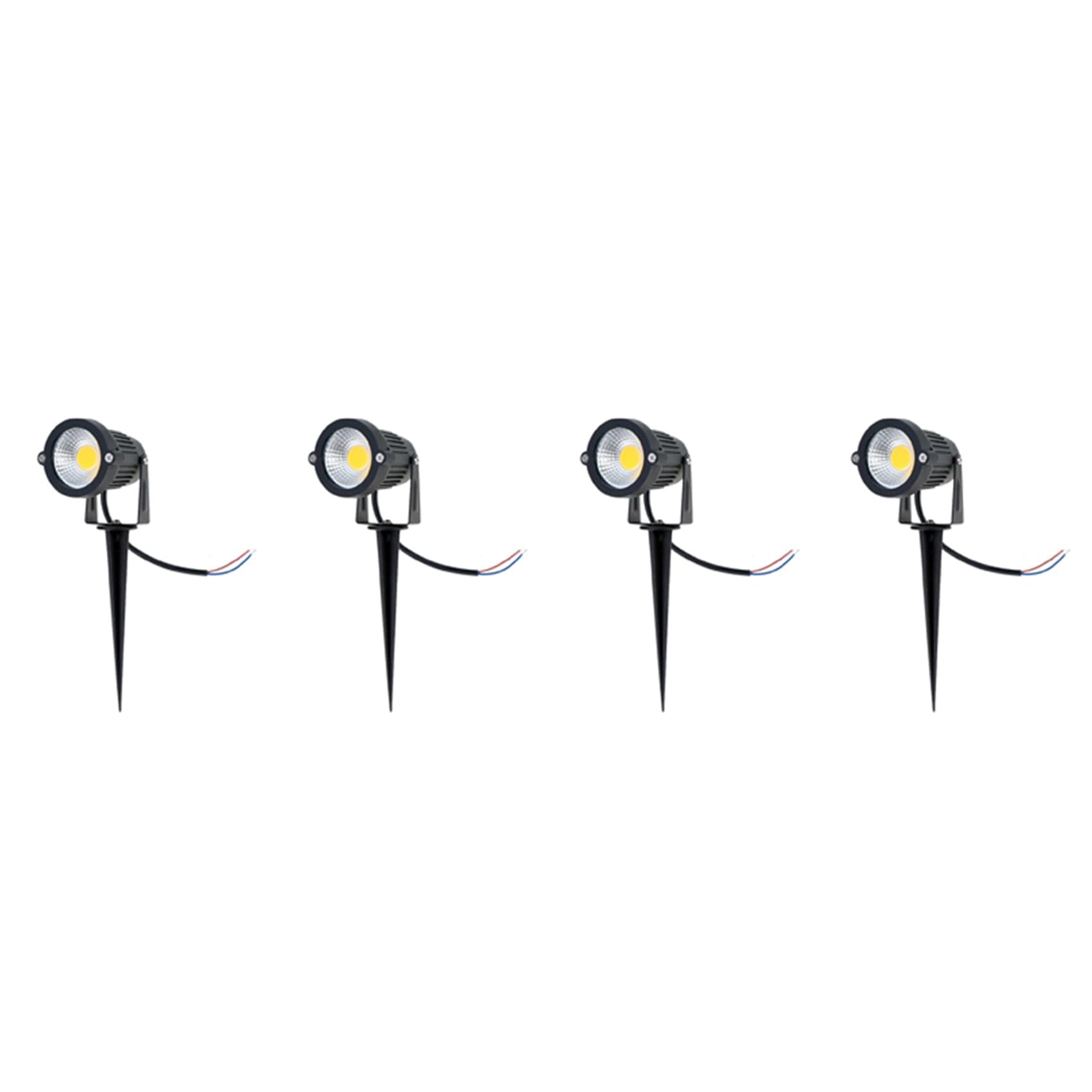 Hndhbfgrt 4X IP65 Outdoor Landscape LED Lawn Light Garden Spotlight 5W 12V AC DC