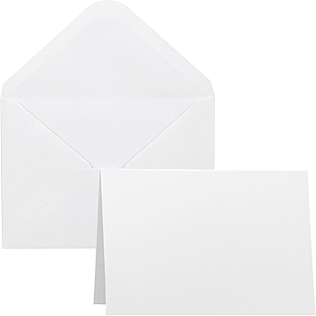White Blank Card and Envelope Set