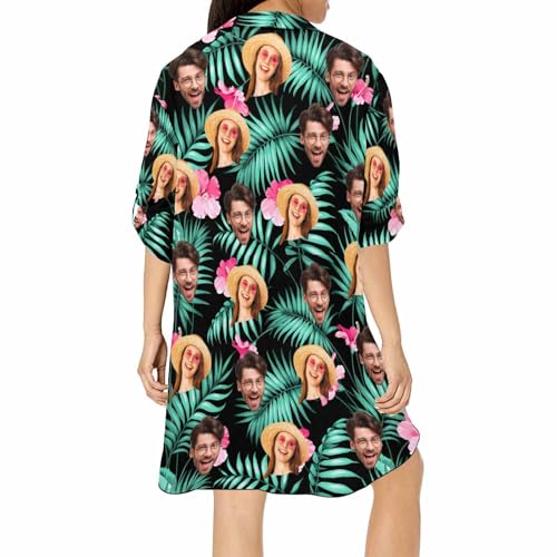 Custom Womens Beach Cover Ups for Swimwear Personalized Face Bathing Suit Coverup Bikini Swimsuit Cover-Up2