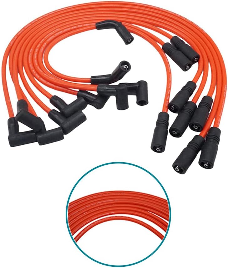 GlückMarine 3888328 Marine Spark Plug Wire Set fits Vol-vo Penta V8 5.0L 5.7L GXI GI OSI Stern Drives Replacement for 3859000 Boat Accessories