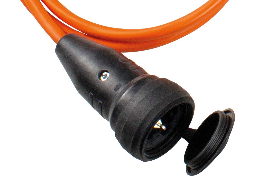 as - Schwabe alargador de Cables 2 x 1,5 m H07BQ-F 3G2,5 - con PRCD-K Interruptor de protección Personal intermedio 30 mA - 230V / 16A / 3.500W - Resistente al Polvo y a Las Salpicaduras IP44, 45401