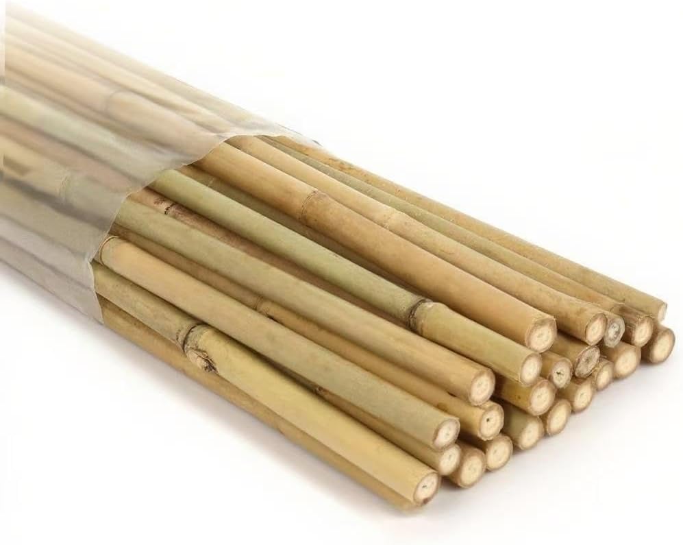 SWANGSA 55 Pack Bamboo Stakes 4 Feet, Garden Stakes for Plants Support, Tomatoes, Beans, Flowers, Climbing Plants, Indoor and Outdoor