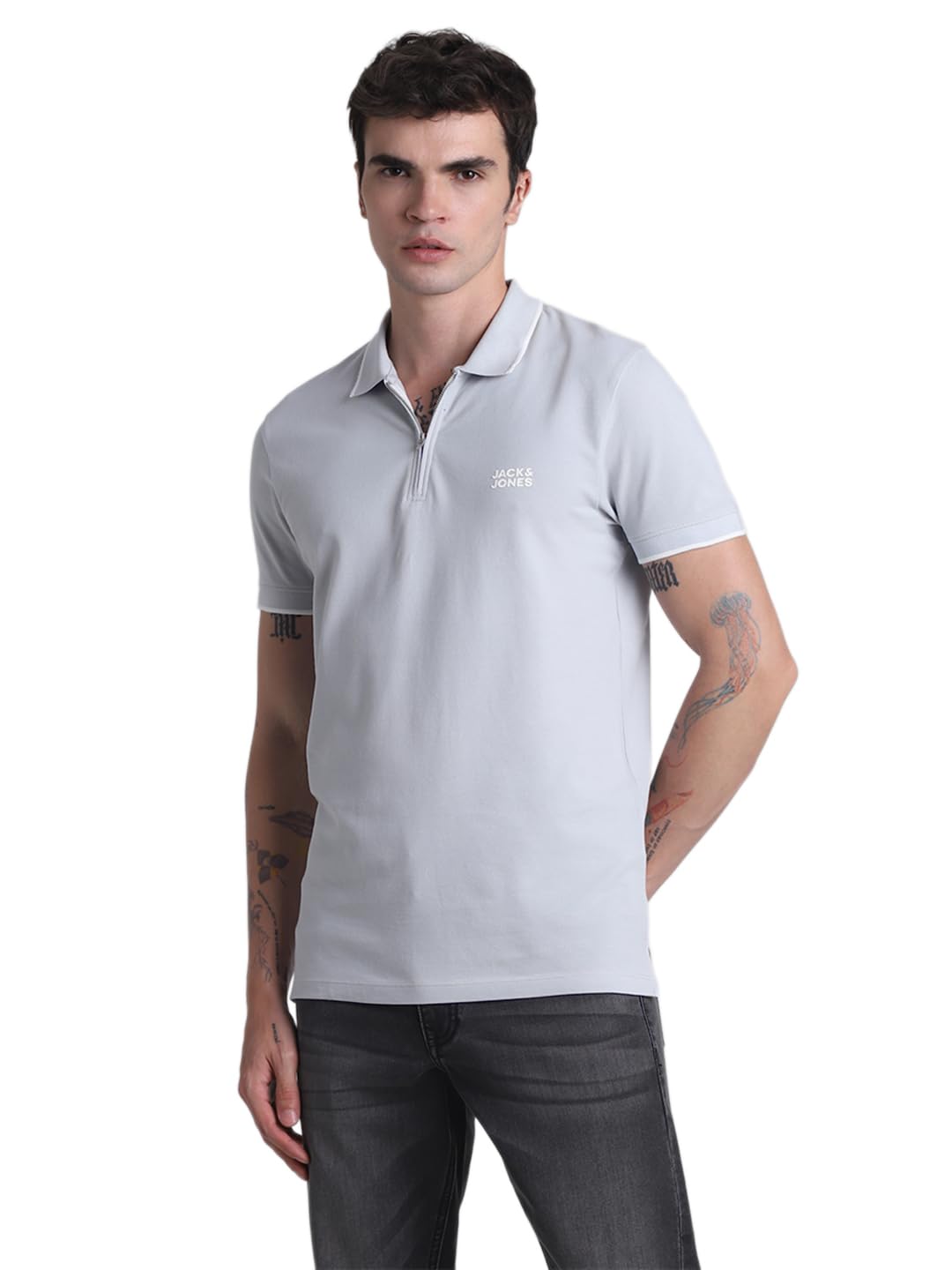 Jack&Jones Men's Cotton Slim Fit Polo-image-34