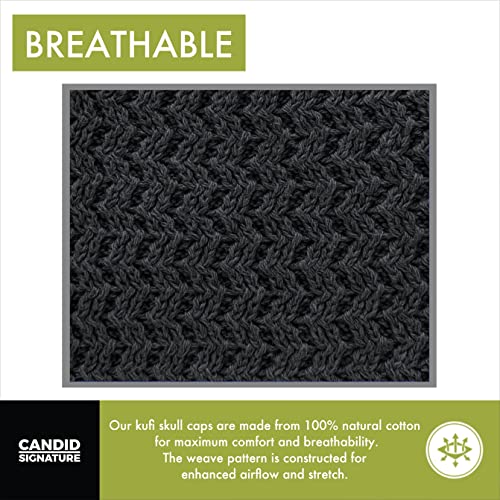 Image of Zigzag Knit Breathable Skull Caps for Men & Women