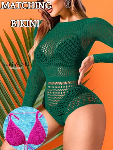 Image of Kaei&Shi Sexy Hollow Rave Outfits, Fishnet Bodysuit Fits US Women Sizes 0-18, Sheer Lace Glow Party Tops Festival Mesh