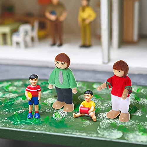 9 Stücke Sozial Arbeiter Figuren Set Familien Puppen Spiel Set Holz Figuren Set Puppenhaus Kollektion für Jungen und… – Bild 6