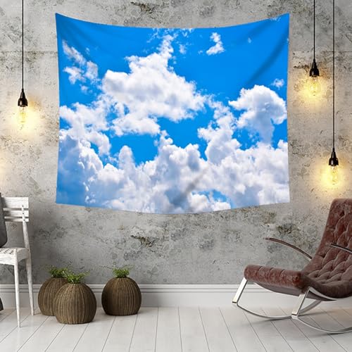 Tapiz para colgar en la pared exterior e interior de 150x150 cm de cielo azul 3