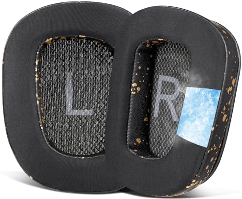 Image of SOULWIT Ear Pads Cushions Replacement for Logitech G35 G930 G933 G933S G935 G633 G633S G635 G533 G430 G431 G432 G433 Gaming Headset, Earpads for G332 G230 G231 G233 Headphones (CG Black Gold)