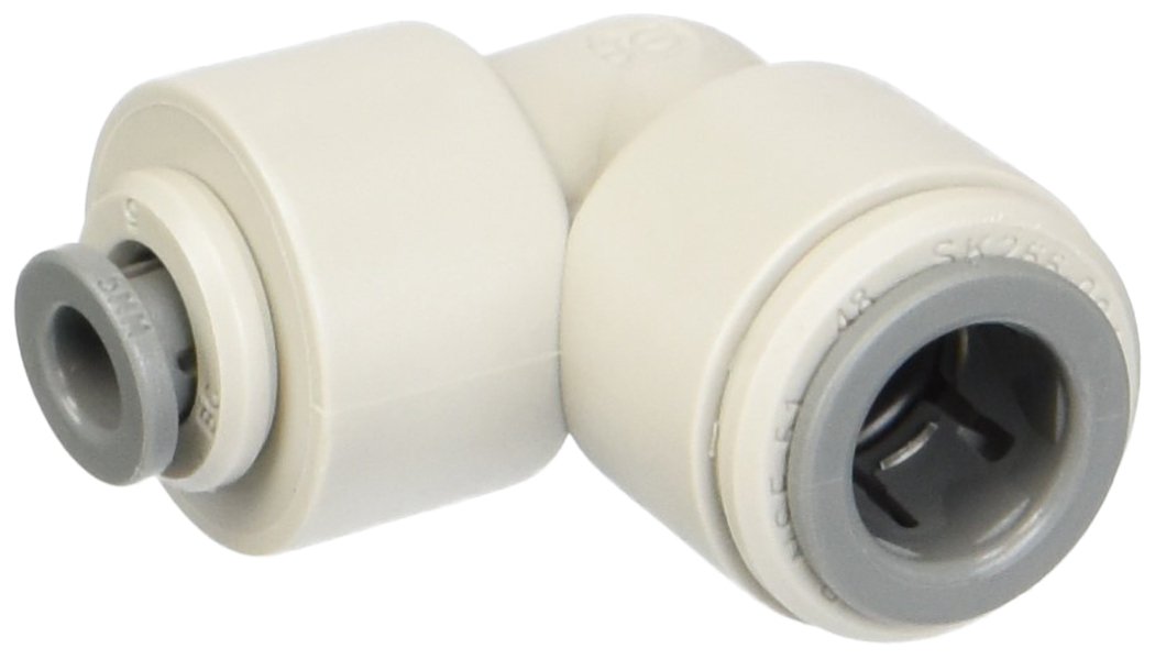 John Guest Reducing Elbow 3/8 inch Tube OD x 3/16 inch Tube OD (one Supplied)