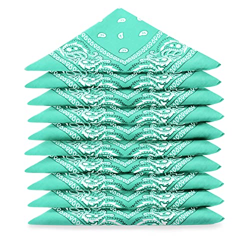 KARL LOVEN EL BANDANA - Lote de bandanas 100% Algodon de primera calidad Paisley Panuelo Cabeza Cuello Bufanda - Juego de 5 Giada Cover