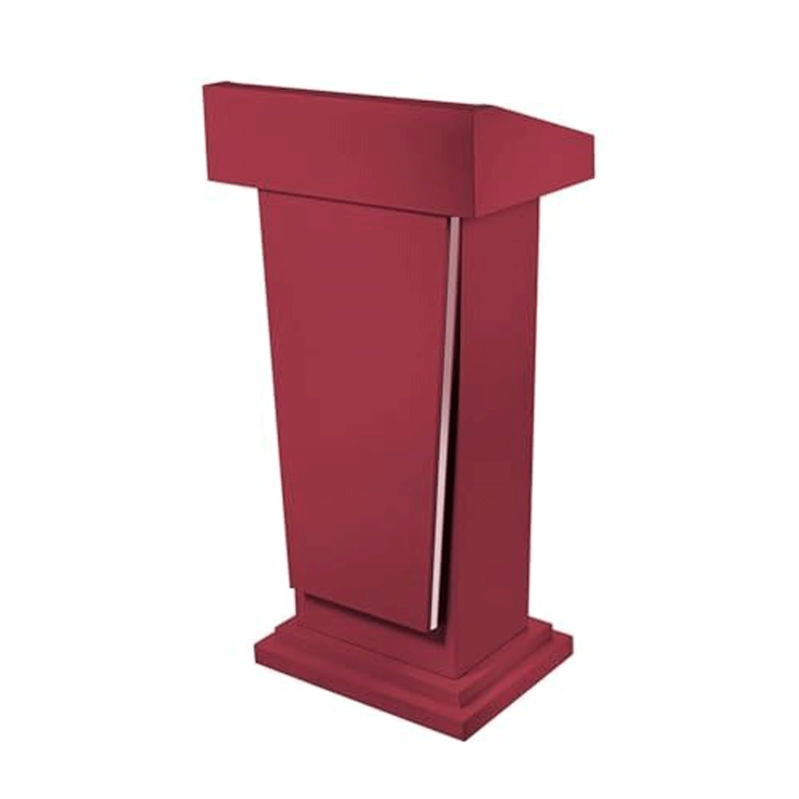 YTGHBIML Stainless Steel Podium Stand, Modern Church Pulpit with Storage, Floor Standing Hostess Stand Luxury Lectern for Churches(Rot)
