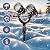 Christmas Double Head Snowflake Projector Light, Outdoor LED Christmas Lights IP65 Waterproof, Rotating Snowflake Lights for Christmas Holiday Party Decoration