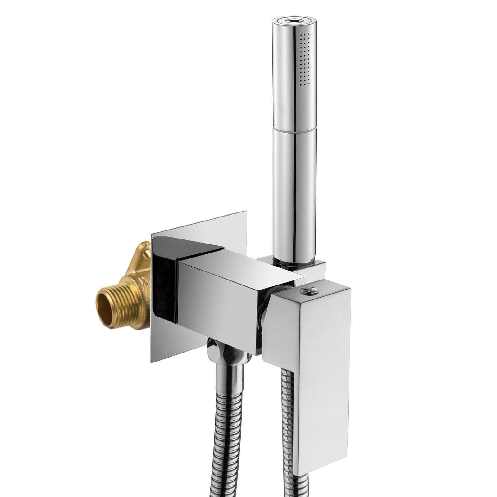 Billg Cabezal de Ducha de Mano Ahorro de Agua de Alta Presión, 2 Modos de Pulverización, Alcachofa de Ducha con Soporte de Ducha y 1,2M Manguera, Duchas de Baño Alcachofa, Ajuste Universal, Latón