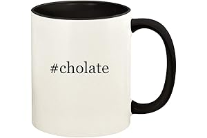 Black 11oz Ceramic Coffee Mug with Chocolate-Themed Design