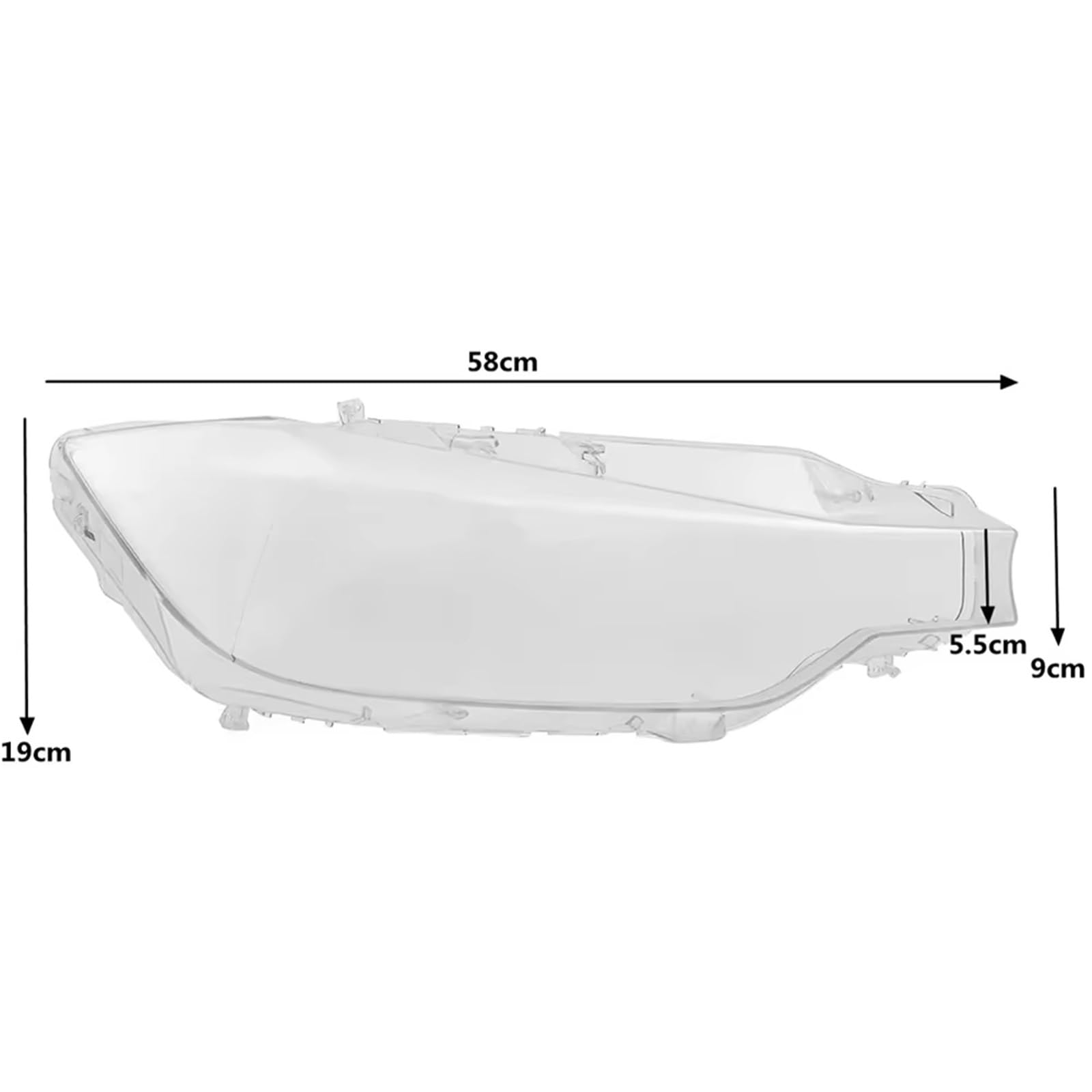 Copriobiettivo Trasparente Per BMW Serie 3 F30 F31 F35 2013-2015 Coprifaro Anteriore In Vetro Per Auto Paralume Trasparente Lenti Fanali(Sinistra)