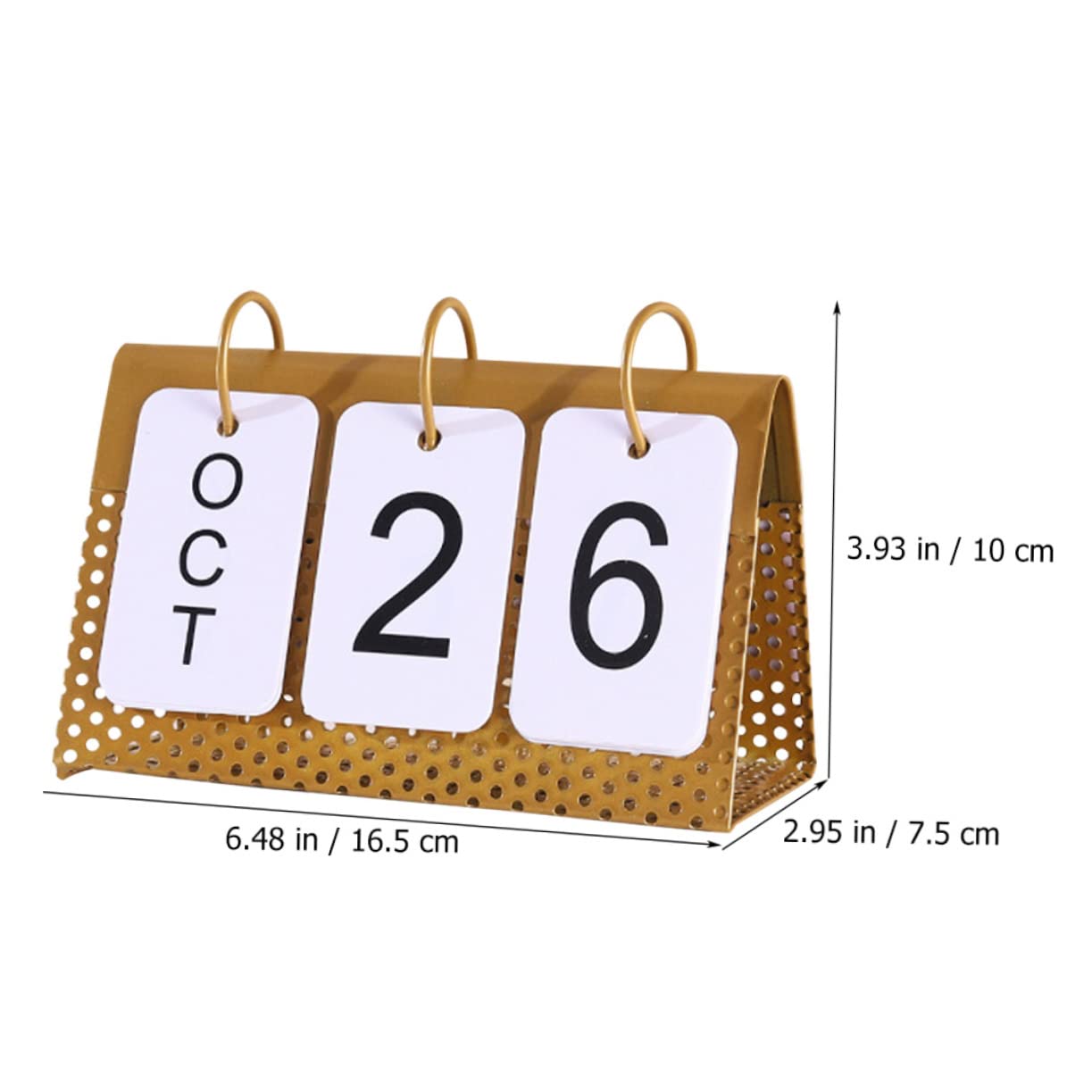 TEHAUX 4pezzi Calendario Decorativo Ferro Battuto Per Scrivania Design Rustico e Creativo Ornamentazione Per Casa e Ufficio Come Per Festività