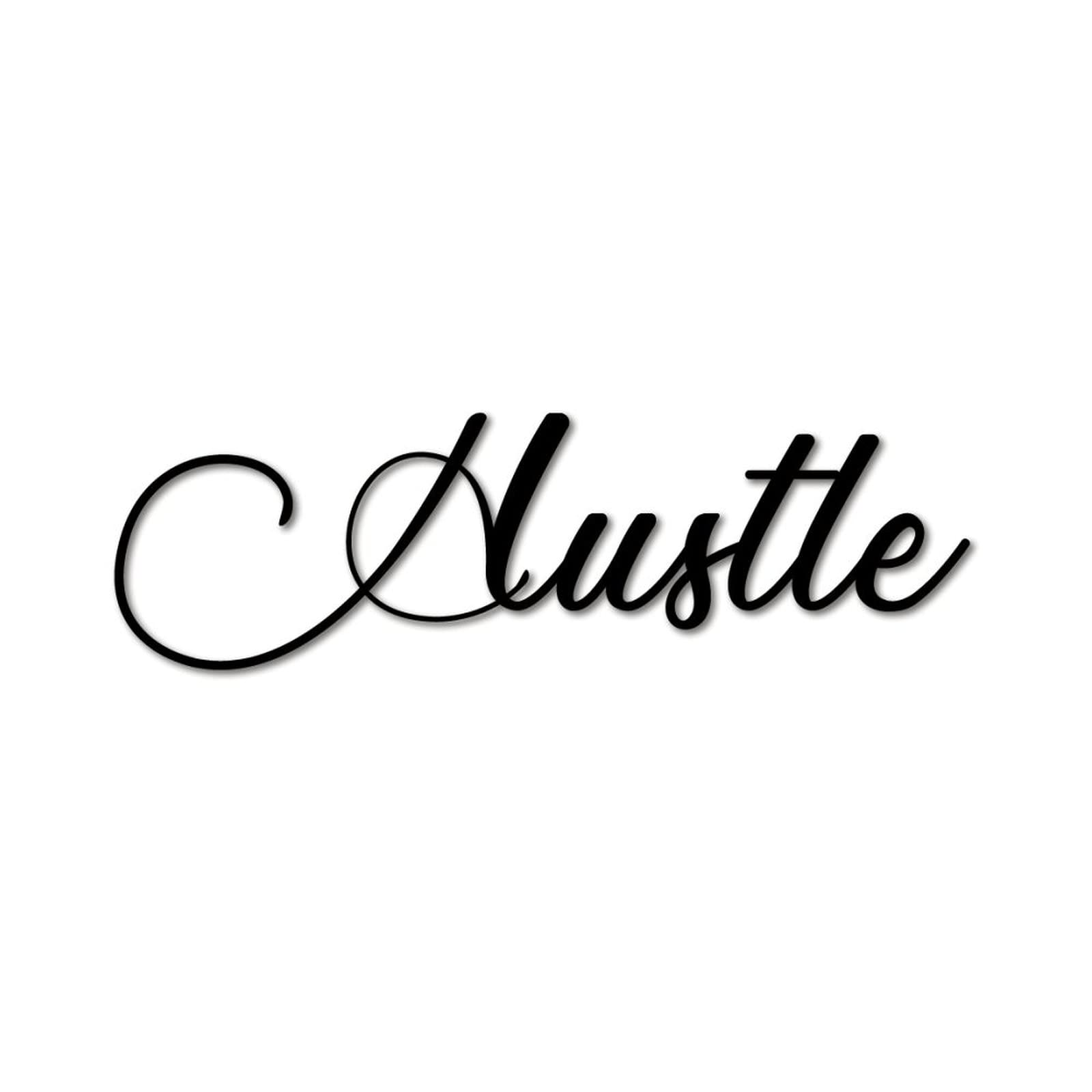 Hustle décoration murale en métal panneau en fer noir chic de 46 cm