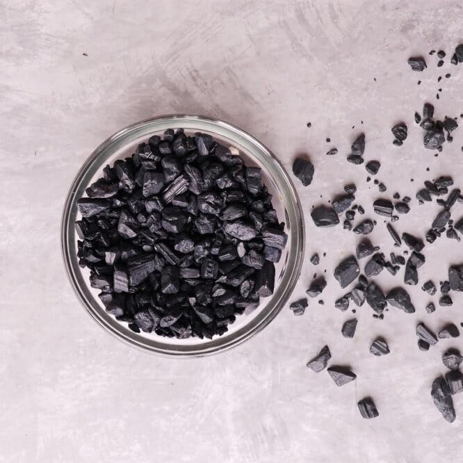Image of Healing Crystal Chips for Vastu Natural Black Tourmaline Chips Stone 250 Gm Black Tourmaline Crystal Stone Chips Dust Raw Rough Stone For Reiki Healing Meditation