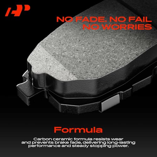 Image of A-Premium Front Ceramic Brake Pads Compatible with Toyota & Lexus | for Camry 2007-2017, Avalon 2008-2018, ES350 2007-2018, ES300h 2013-2018, with Hardware, 4-Pack