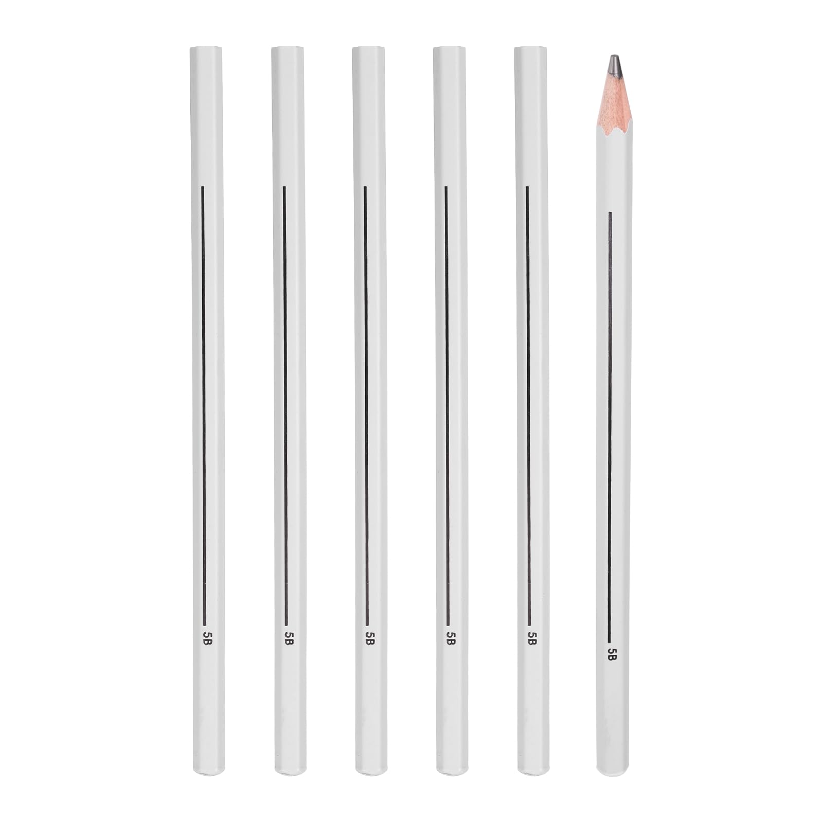 PATIKIL 5B Graphite Pencils for Drawing, 6Pcs Sketching Pencils Wood Art Supplies Set Hexagonal Pen Break-Resistant Lead for Painting Sketching Artist Design