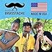 Brasstache 2.0 Combo Pack - [2-Pack] The Original Clip-on Mustache for Brass Instrument Mouthpieces, XL and Handlebar Combo Version (French Horn)